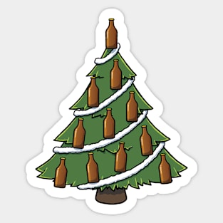 Beer Christmas Tree Sticker